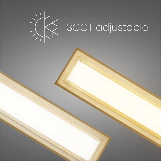 Alteck Roman 24in 1-Light LED Bathroom Vanity Light | Contemporary Antique Brass and Opal Acrylic | Bathroom Vanity & Powder | Model BW0036-3CCT-AB