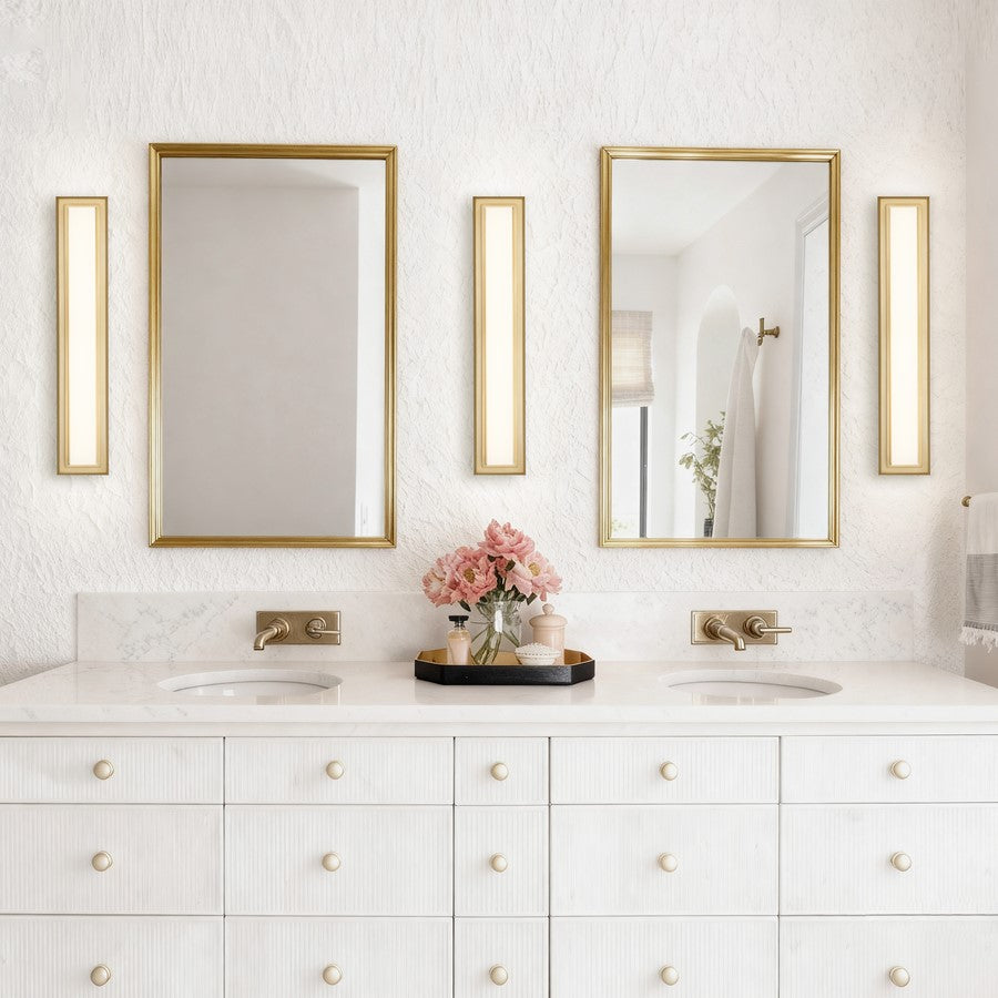 Alteck Roman 24" LED Bathroom Vanity Light, Antique Brass