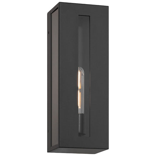 Access Lighting Chatham 1 Light Outdoor Wall Mount, Black/Clear