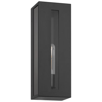 Access Lighting Chatham 1 Light Outdoor Wall Mount, Black/Clear