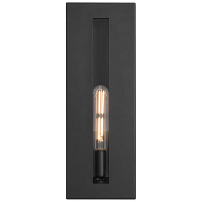 Access Lighting Chatham 1 Light Outdoor Wall Mount, Black/Clear