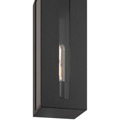 Access Lighting Chatham 1 Light Outdoor Wall Mount, Black/Clear