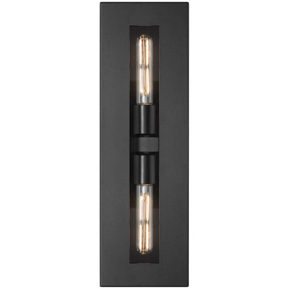 Access Lighting Chatham 2 Light Outdoor Wall Mount Black/Clear