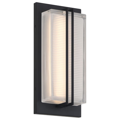 Access Driftwood LED Outdoor Wall Mt, 12.75"H, Black/Frosted