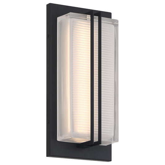 Access Driftwood LED Outdoor Wall Mt, 12.75"H, Black/Frosted