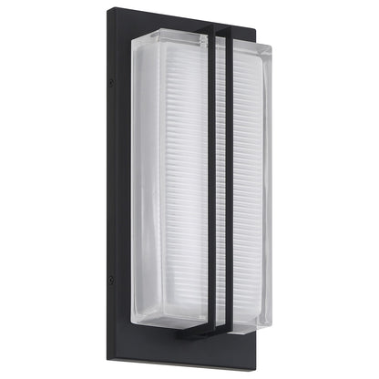 Access Driftwood LED Outdoor Wall Mt, 12.75"H, Black/Frosted