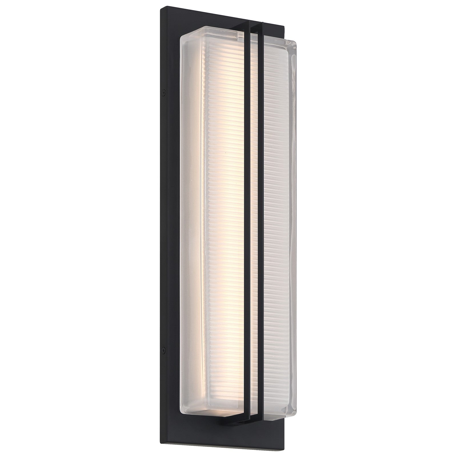 Access Driftwood LED Outdoor Wall Mt, 18.75"H, Black/Frosted