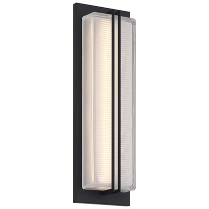 Access Driftwood LED Outdoor Wall Mt, 18.75"H, Black/Frosted