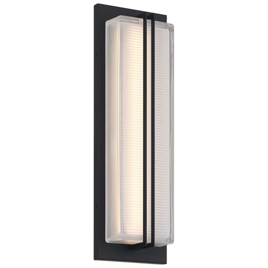 Access Driftwood LED Outdoor Wall Mt, 18.75"H, Black/Frosted