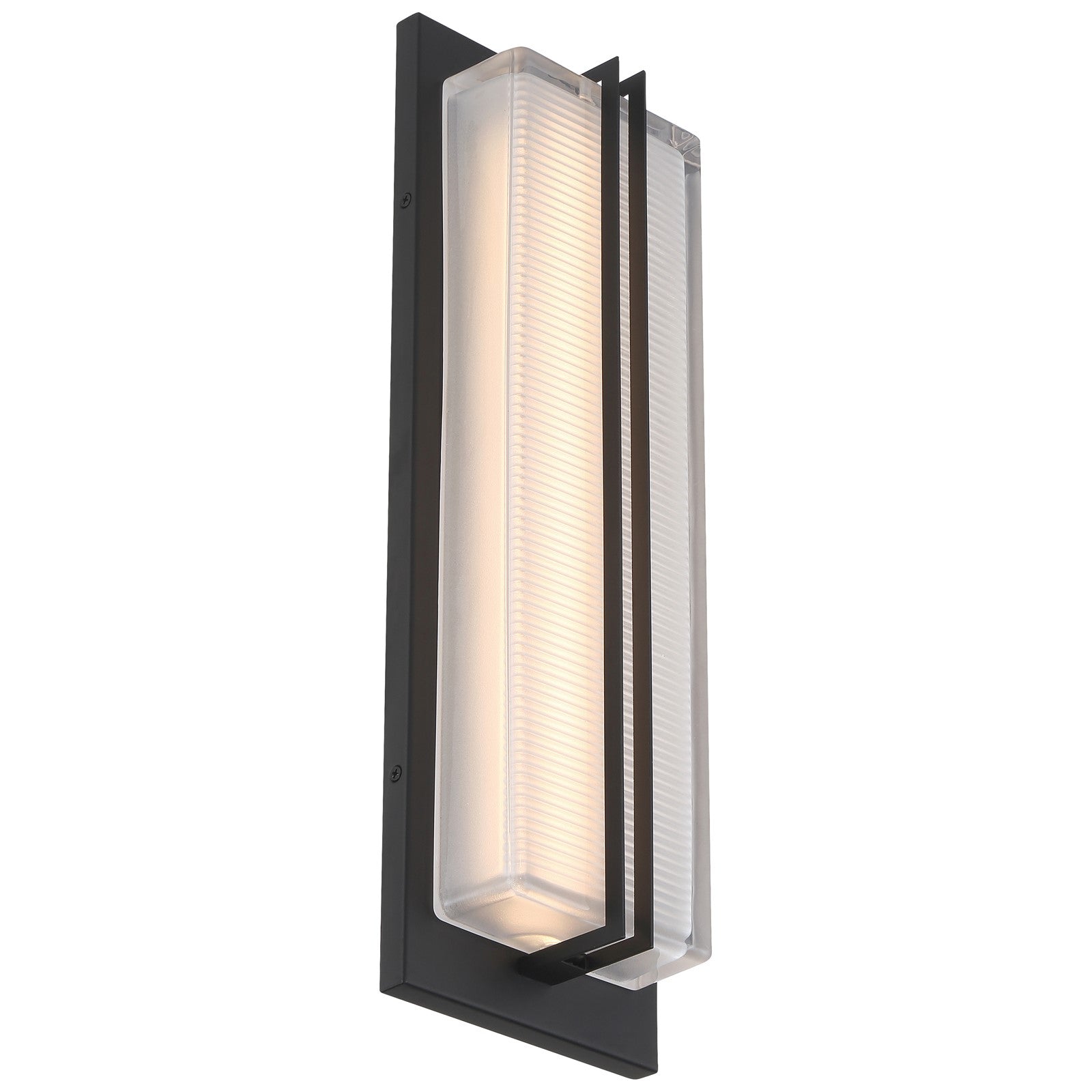 Access Driftwood LED Outdoor Wall Mt, 18.75"H, Black/Frosted