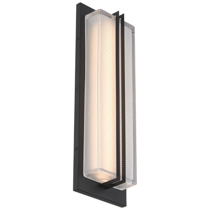 Access Driftwood LED Outdoor Wall Mt, 18.75"H, Black/Frosted