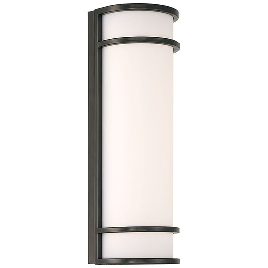 Access Cove Backup Outdoor LED Wall Mt, Black/Acrylic Lens