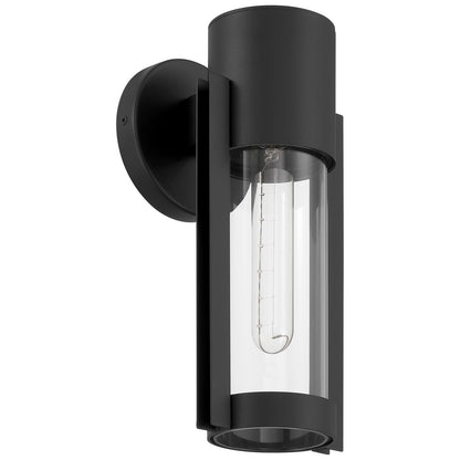Access Lighting Coastal Outdoor Wall Mount, 12"H, Black/Clr
