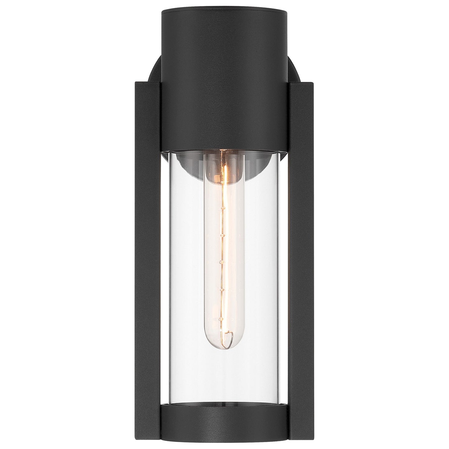 Access Lighting Coastal Outdoor Wall Mount, 12"H, Black/Clr