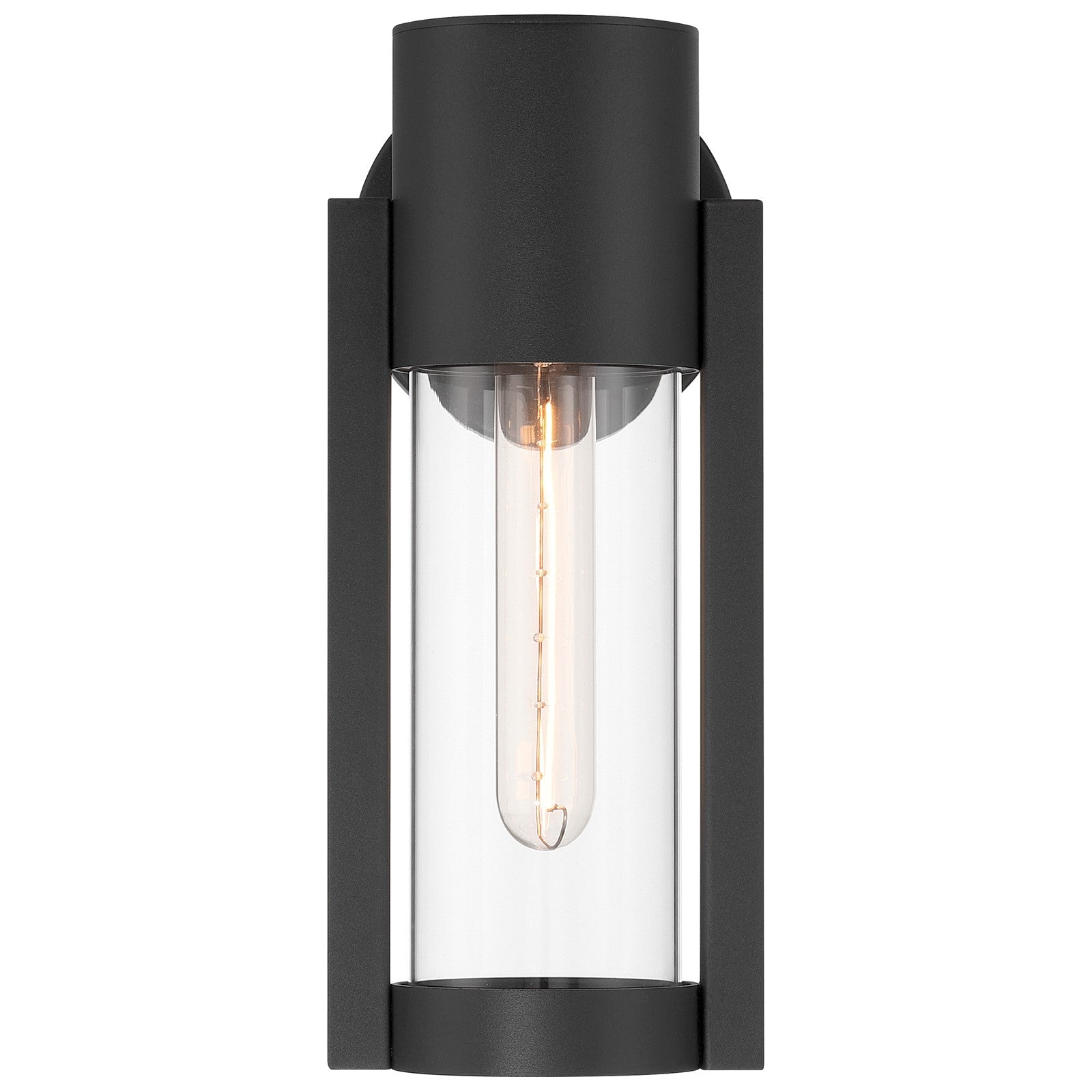 Access Lighting Coastal Outdoor Wall Mount, 12"H, Black/Clr
