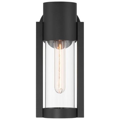 Access Lighting Coastal Outdoor Wall Mount, 12"H, Black/Clr