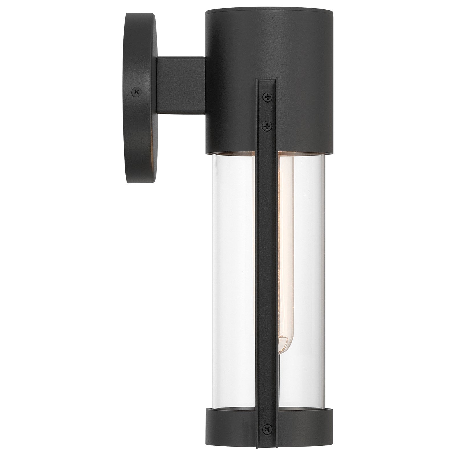 Access Lighting Coastal Outdoor Wall Mount, 12"H, Black/Clr