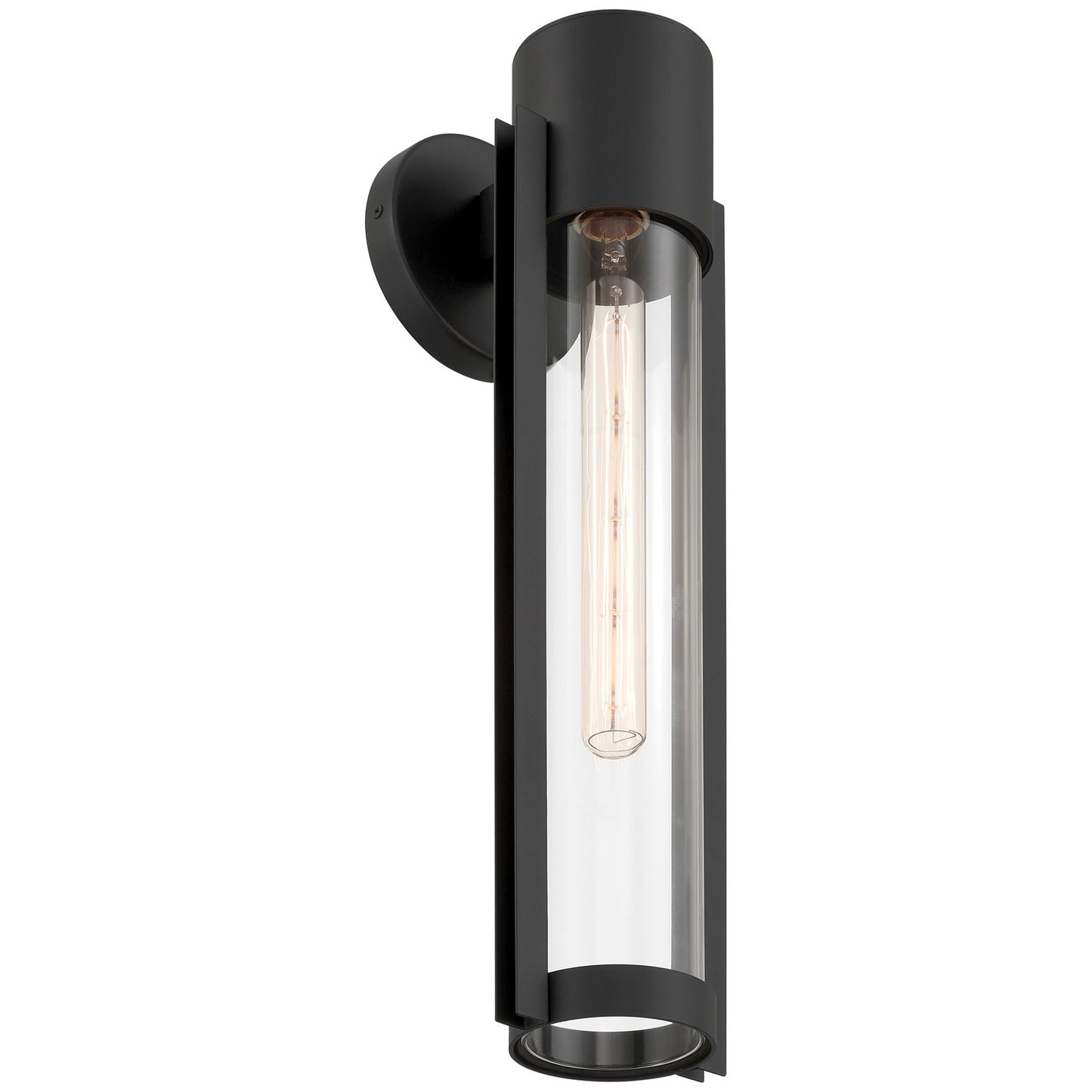 Access Lighting Coastal Outdoor Wall Mount, 20"H, Black/Clr