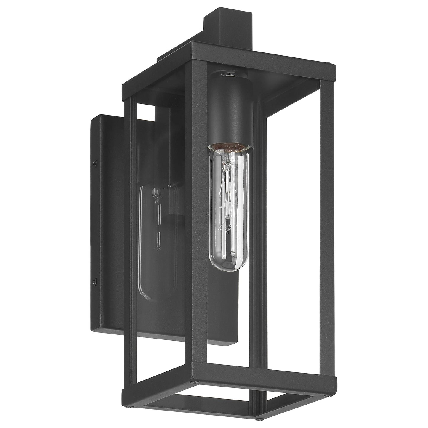 Access Lighting Augusta Outdoor Wall Mount, 12.5"H, Black/Clear