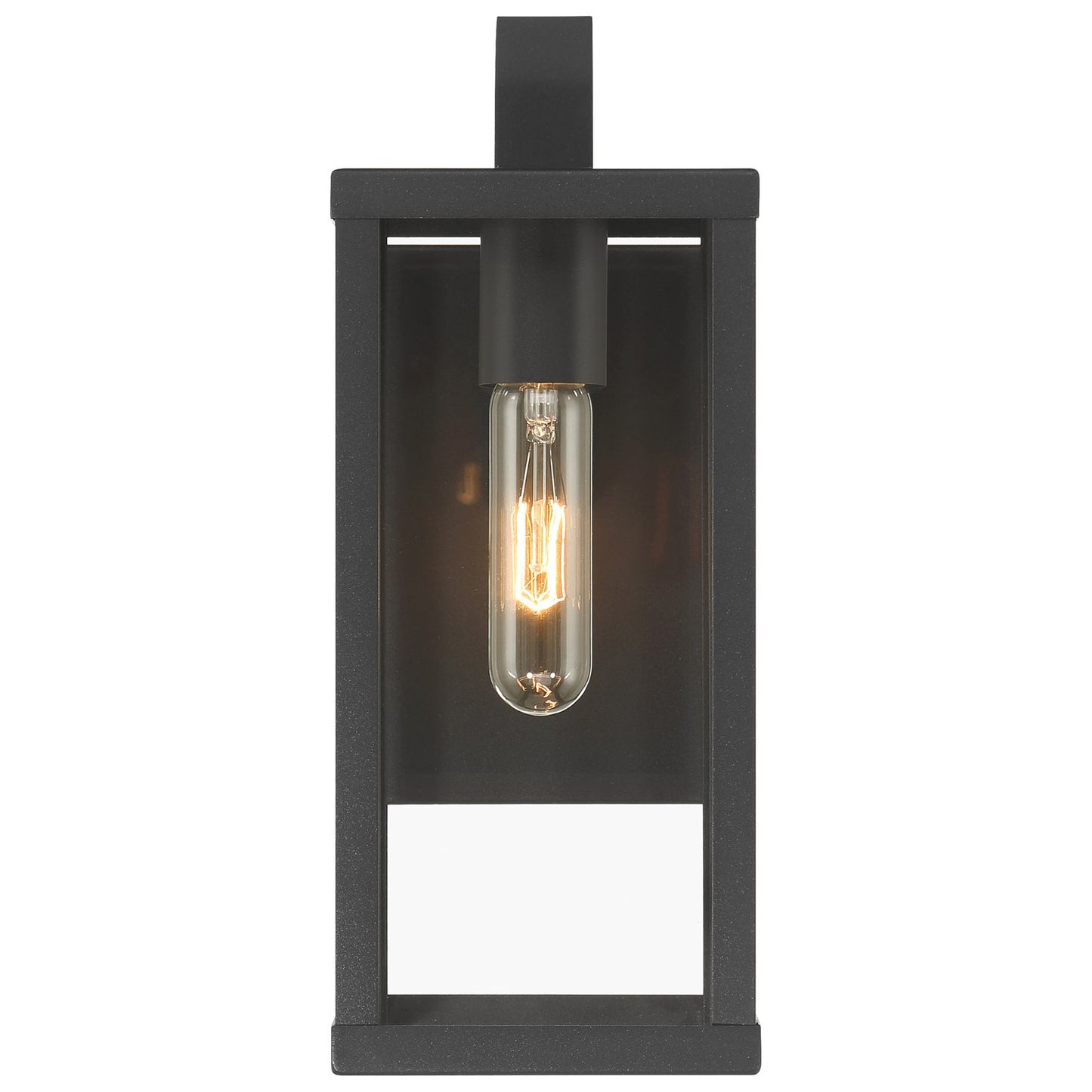 Access Lighting Augusta Outdoor Wall Mount, 12.5"H, Black/Clear