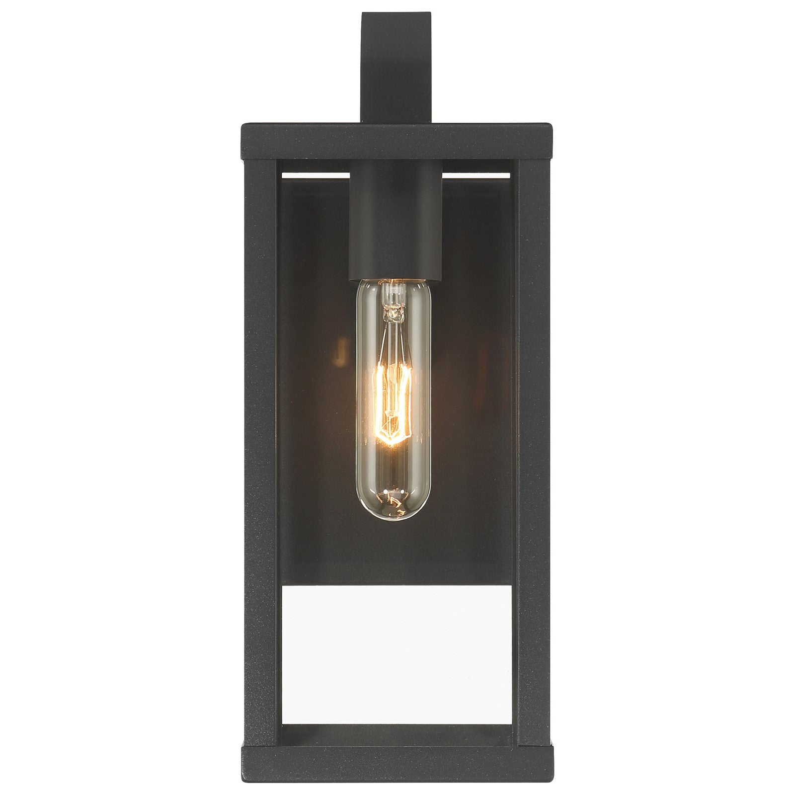 Access Lighting Augusta Outdoor Wall Mount, 12.5"H, Black/Clear