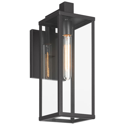 Access Lighting Augusta Outdoor Wall Mount, 17.75"H, Black/Clr