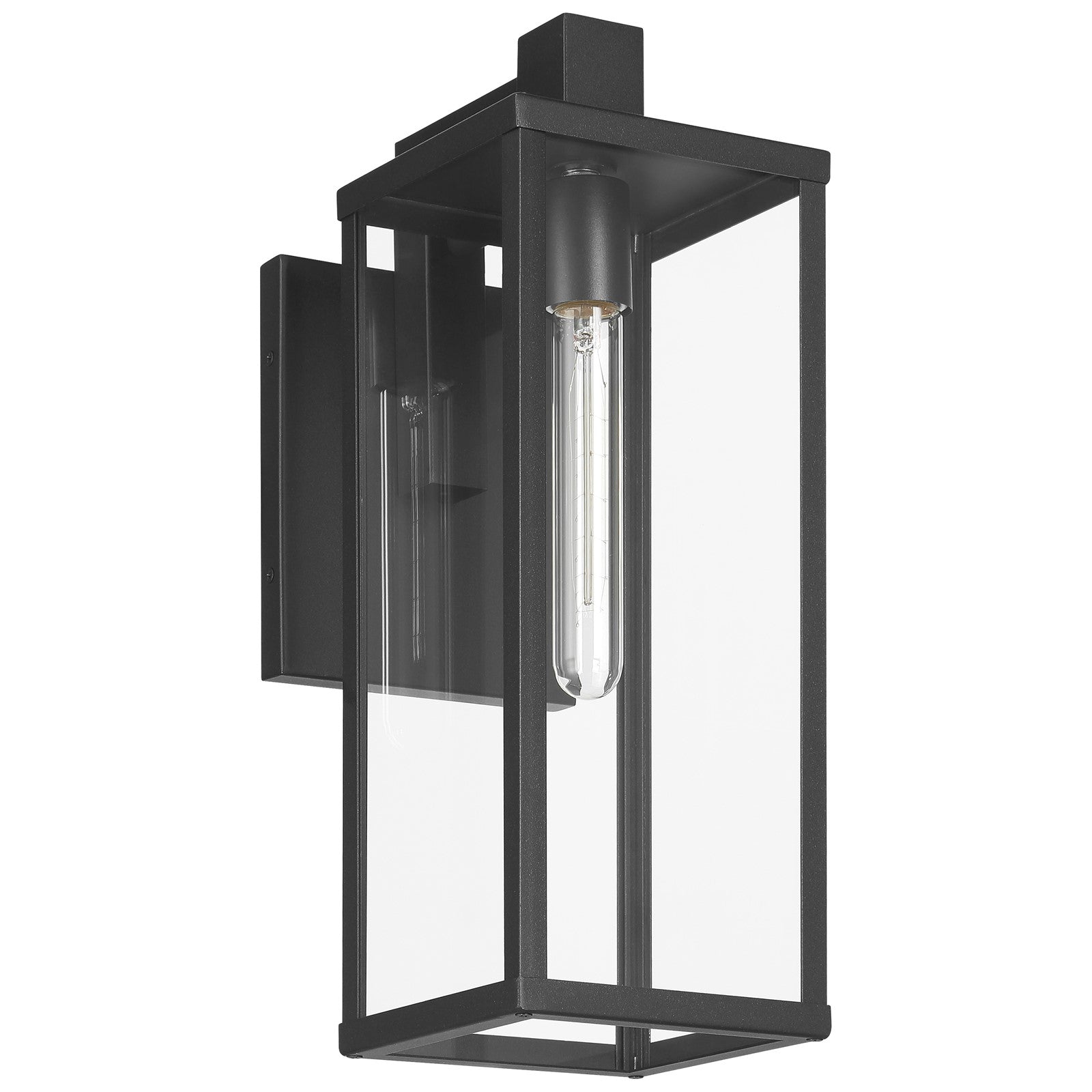 Access Lighting Augusta Outdoor Wall Mount, 17.75"H, Black/Clr