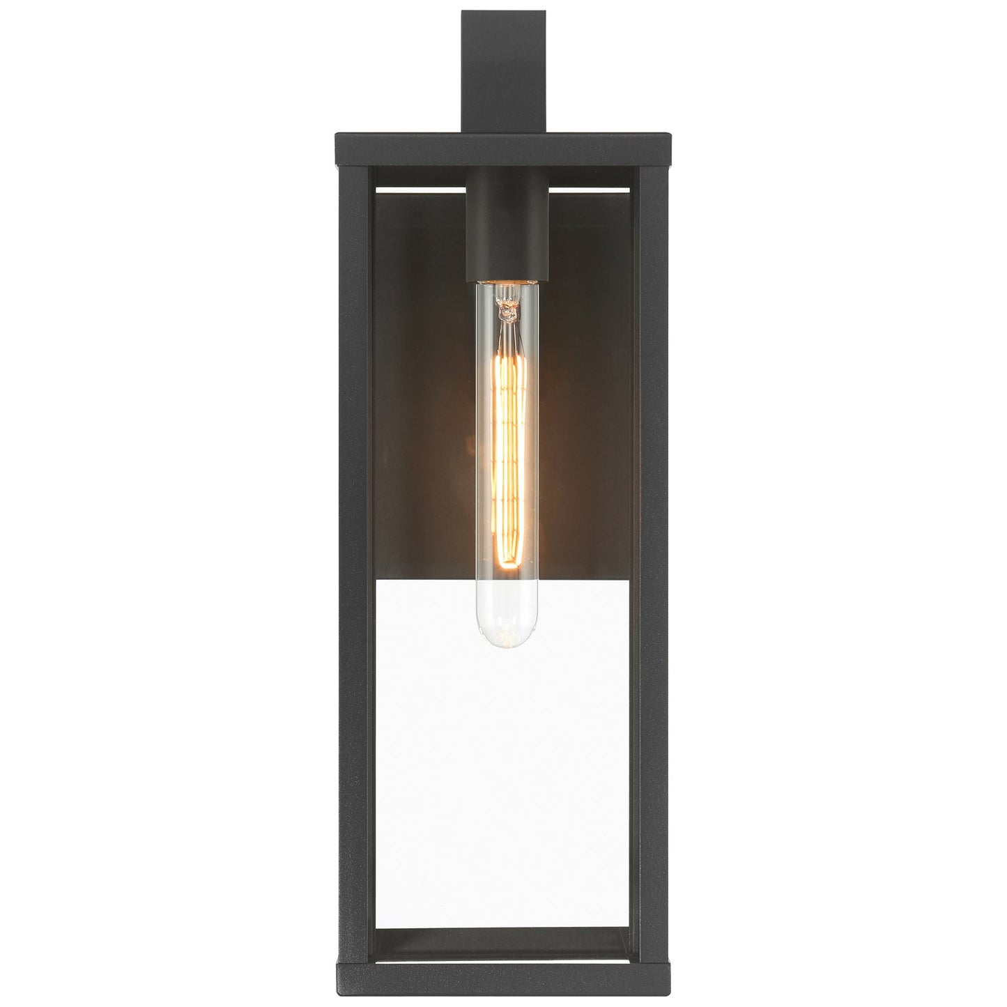 Access Lighting Augusta Outdoor Wall Mount, 17.75"H, Black/Clr