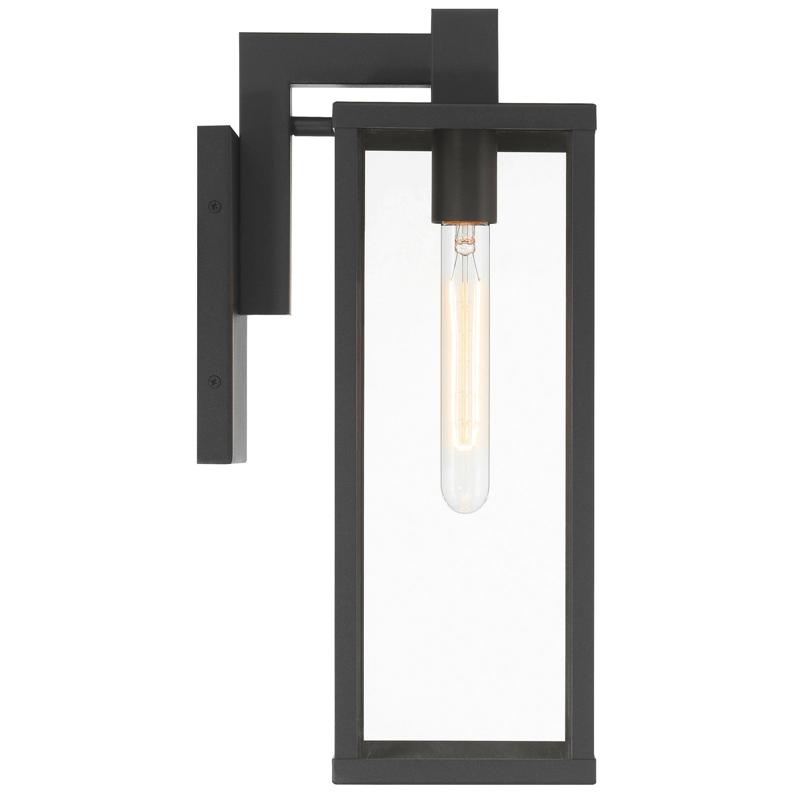 Access Lighting Augusta Outdoor Wall Mount, 17.75"H, Black/Clr