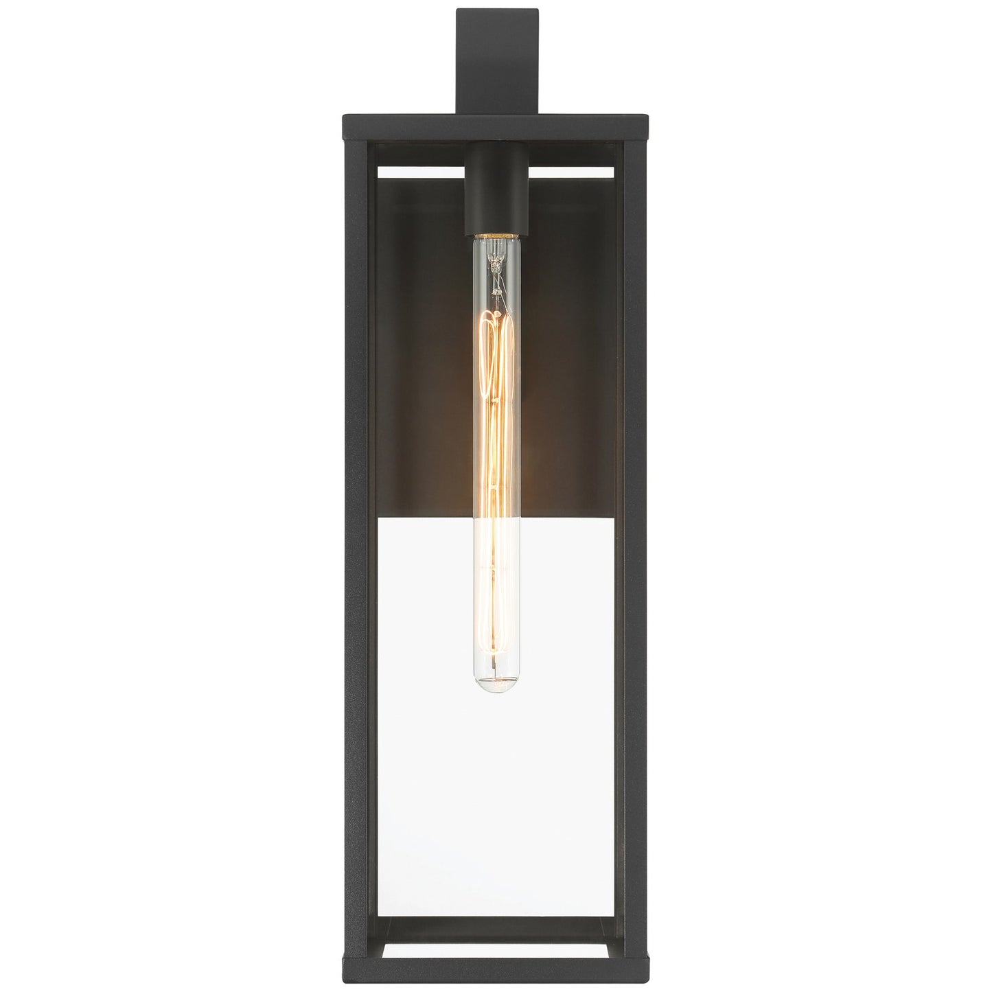 Access Lighting Augusta Outdoor Wall Mount, 22.5", Black/Clear
