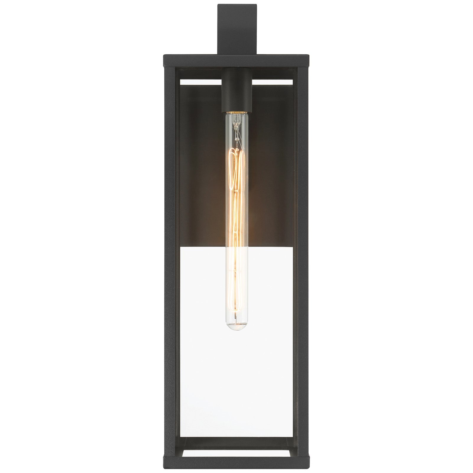 Access Lighting Augusta Outdoor Wall Mount, 22.5", Black/Clear