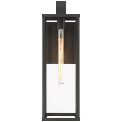 Access Lighting Augusta Outdoor Wall Mount, 22.5", Black/Clear
