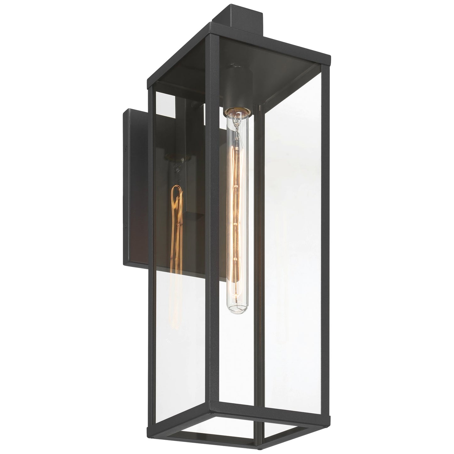 Access Lighting Augusta Outdoor Wall Mount, 22.5", Black/Clear