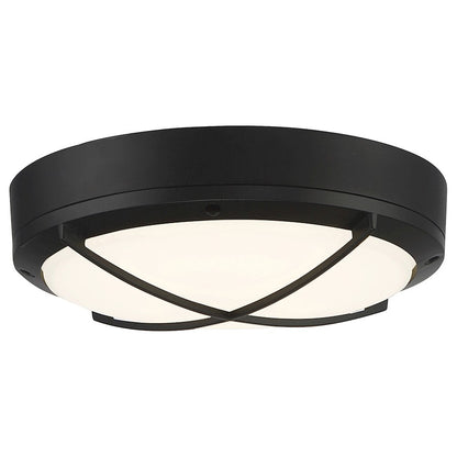 Access Lighting Meridian Outdoor LED Flush, Black/Frosted - 20255LEDMG-MBL-FST