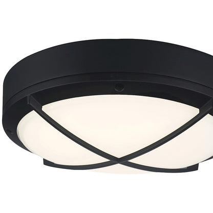 Access Lighting Meridian Outdoor LED Flush, Black/Frosted