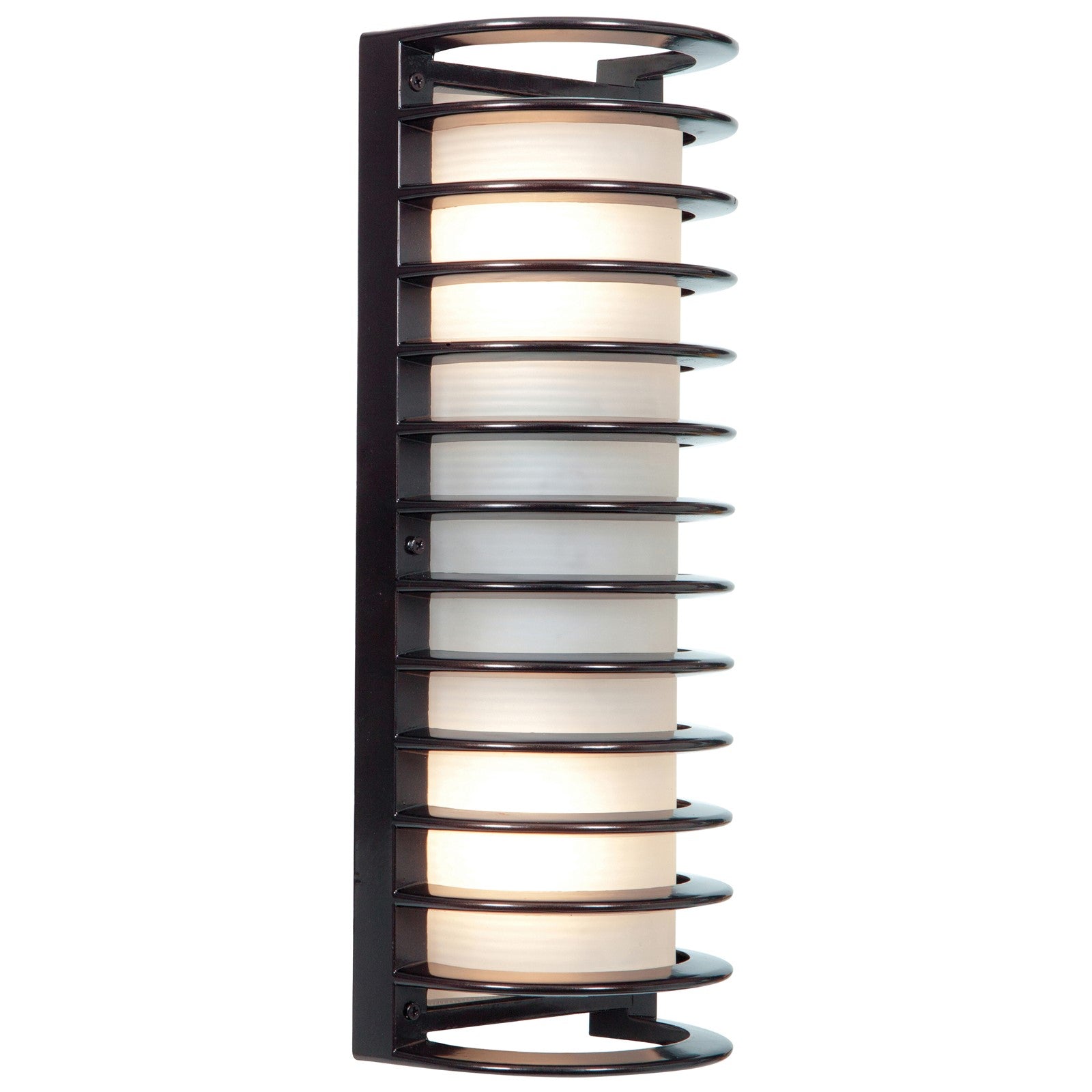 Access Bermuda 2Lt Outdoor Wall Mt, Bronze/Ribbed Frosted