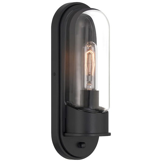 Access Lighting Magnolia Outdoor Wall Mount, Black/Clear - 20320MG-BL-CLR