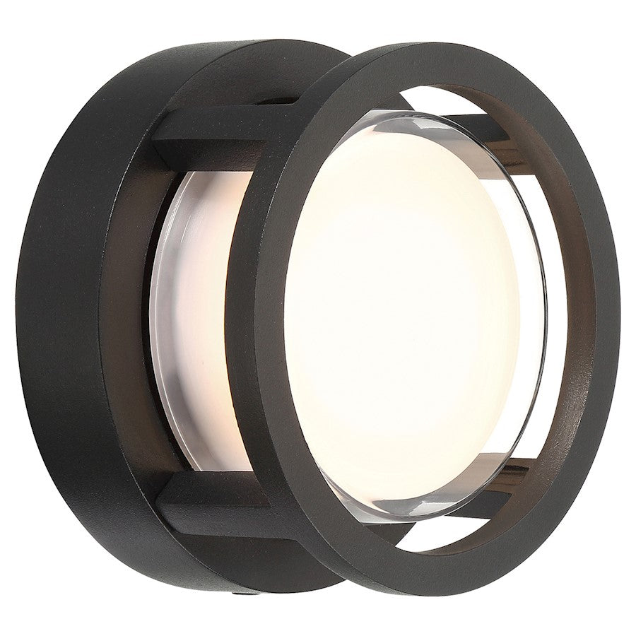 Access Lighting Spoke Outdoor LED Wall Mount, Black/Clear - 20369LEDDMG-BL-WHT