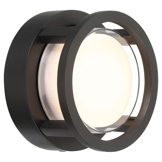 Access Lighting Spoke Outdoor LED Wall Mount, Black/Clear - 20369LEDDMG-BL-WHT