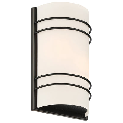 Access Lighting Cassi 2 Light Wall Sconce, Matte Black/Opal