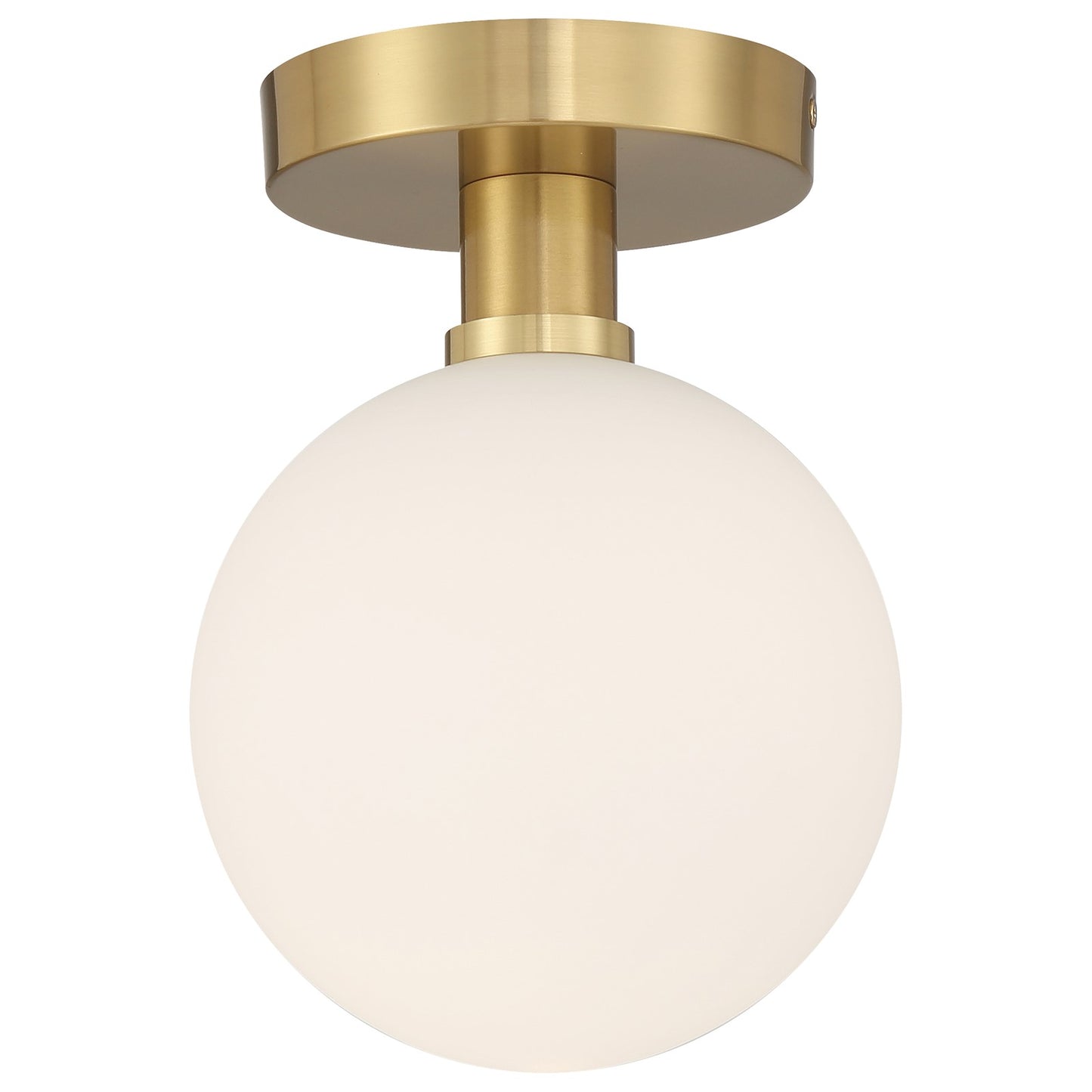 Access Lighting Michelle LED Semi Flush, Antique Brass/Opal