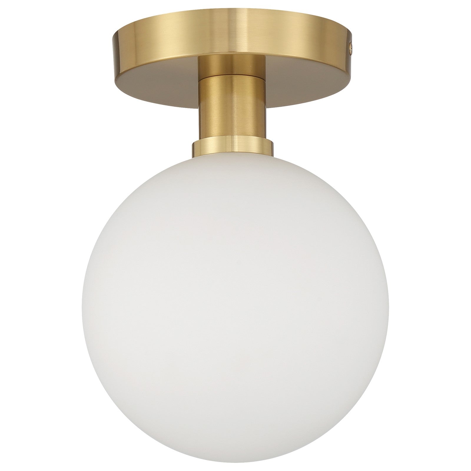 Access Lighting Michelle LED Semi Flush, Antique Brass/Opal