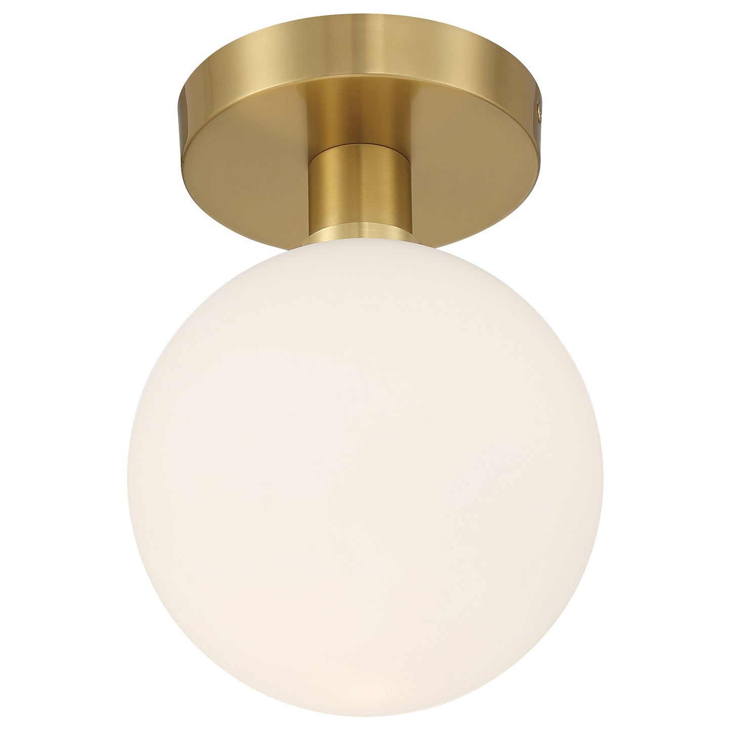 Access Lighting Michelle LED Semi Flush, Antique Brass/Opal