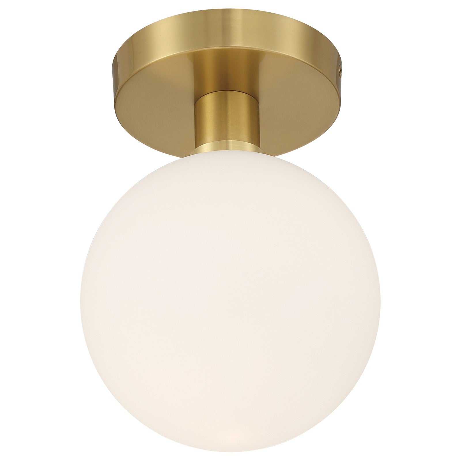 Access Lighting Michelle LED Semi Flush, Antique Brass/Opal