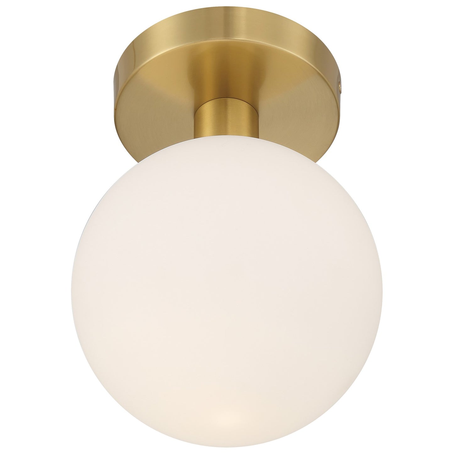 Access Lighting Michelle LED Semi Flush, Antique Brass/Opal