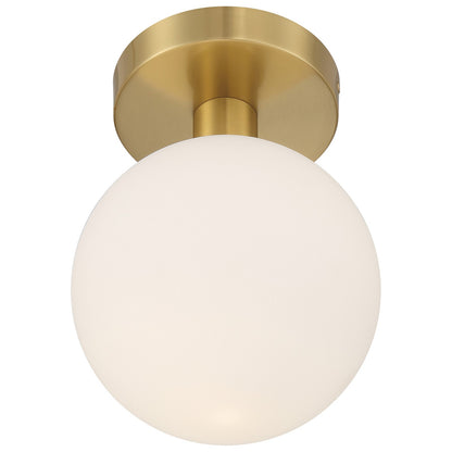Access Lighting Michelle LED Semi Flush, Antique Brass/Opal