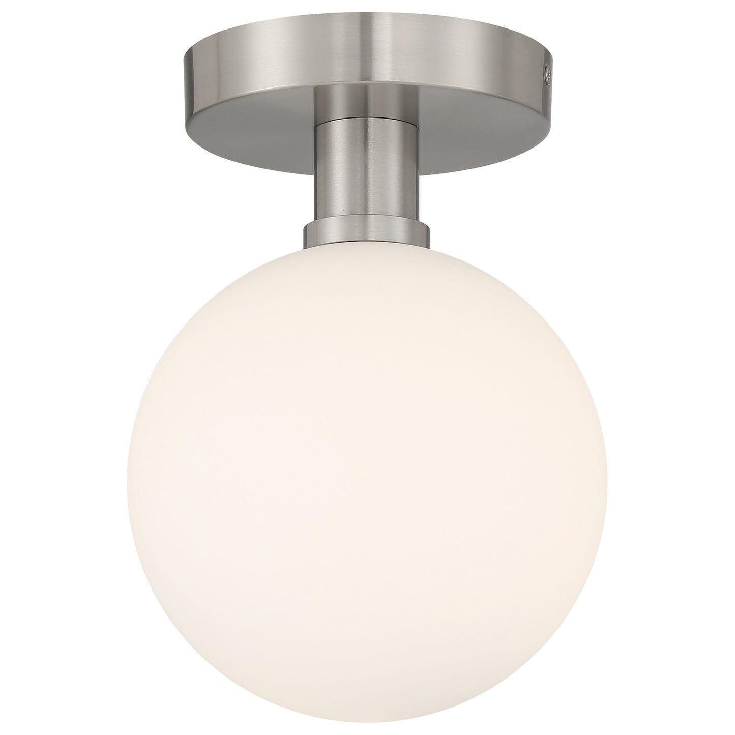 Access Lighting Michelle LED Semi Flush, Brushed Steel/Opal