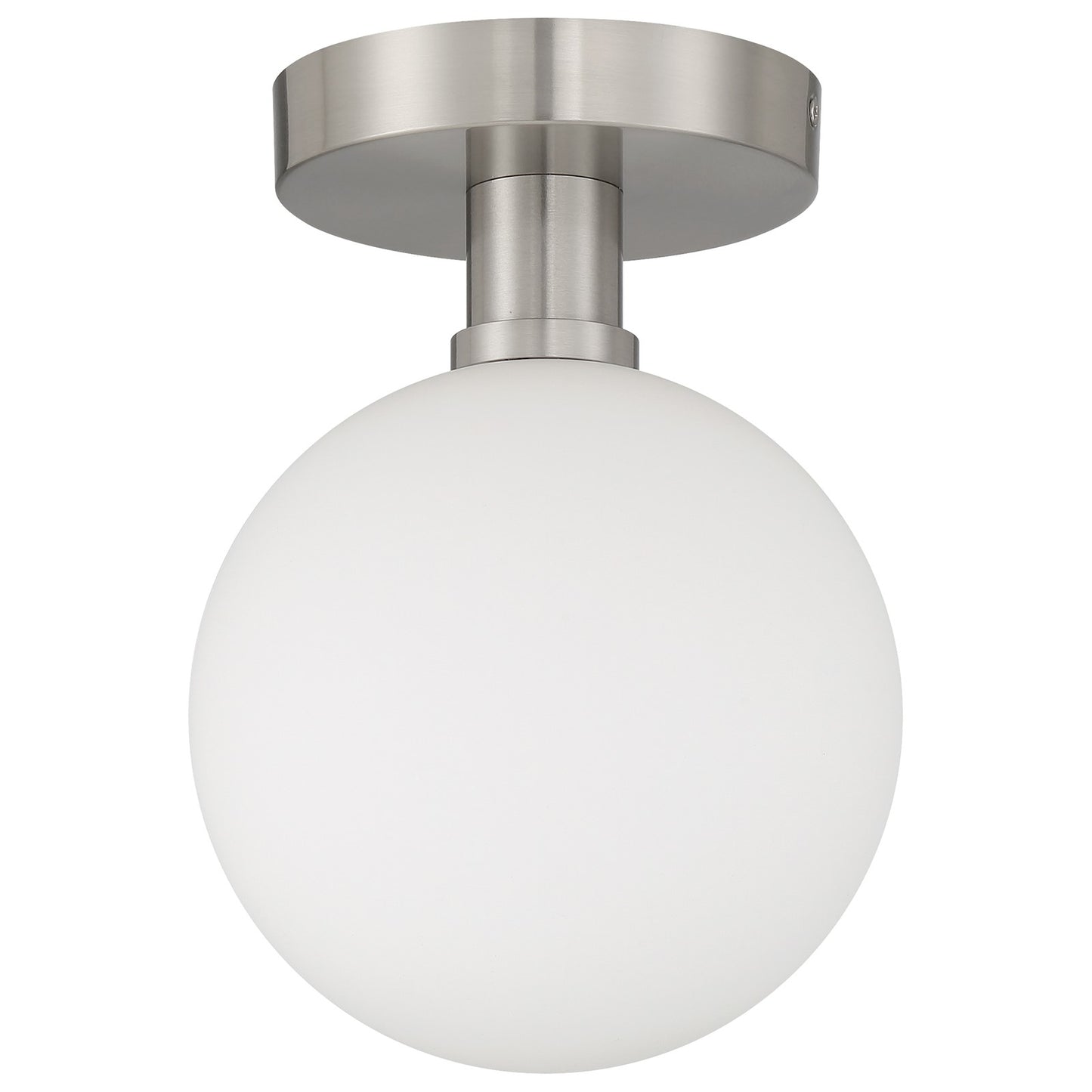 Access Lighting Michelle LED Semi Flush, Brushed Steel/Opal