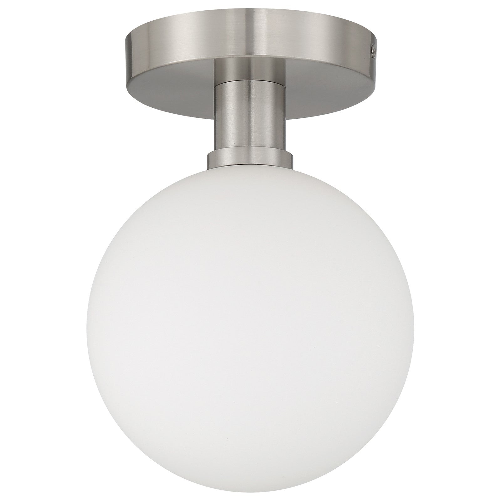 Access Lighting Michelle LED Semi Flush, Brushed Steel/Opal