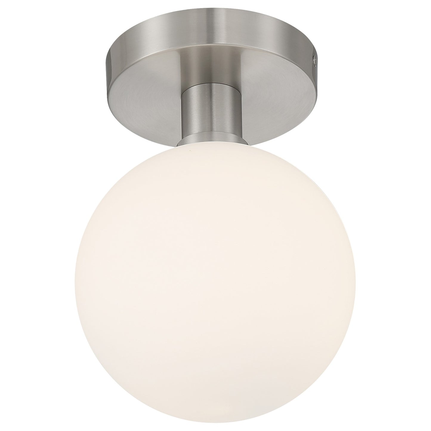 Access Lighting Michelle LED Semi Flush, Brushed Steel/Opal